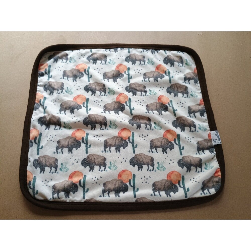 Copper Pearl Bison Lovey Security Blanket Blankie Small Buffalo Western
